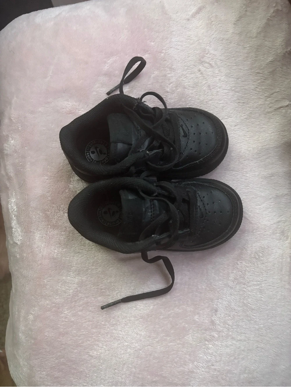 Nike Kids All-Black Lace-Up Sneakers